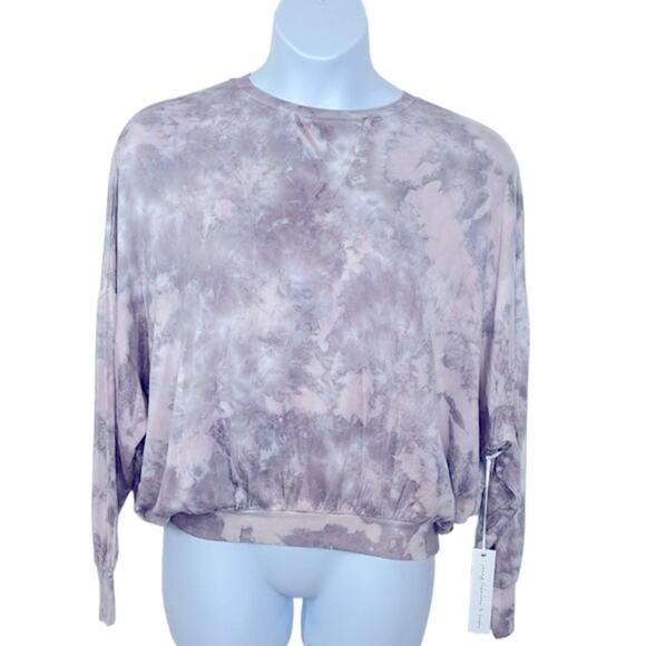 Young Fabulous & Broke Juliette Tie Dye Sweatshirt NWT Purple Gray Oversized - Picture 5 of 16
